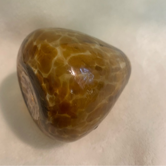 Pearlessence Hand Blown Glass Vase or Reed Diffuser Holder- Amber Brown 3” - Picture 7 of 8